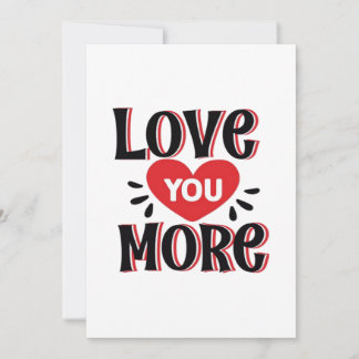 Love You More Soft Modern Design  Holiday Card