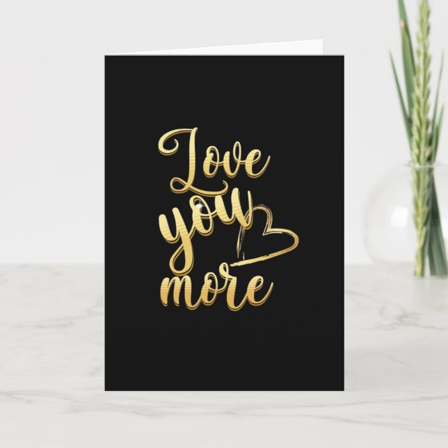 Love You More Soft Modern Style  Card (Front)