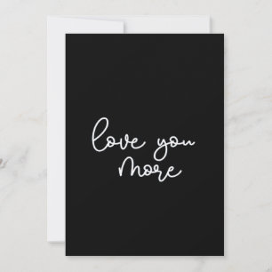 Love You More Sophisticated Style  Holiday Card