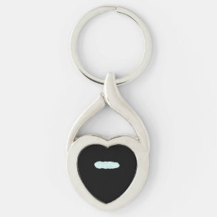 Love You More Teal Modern Aesthetic  Key Ring