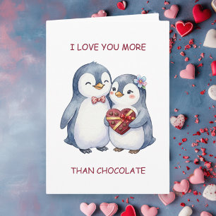 Love You More Than Chocolate Valentine's Day Card
