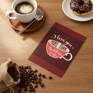 Love You More Than Coffee Invitation