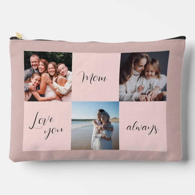 "Love you Mum always" sentimental photo gift Accessory Pouch (Front)