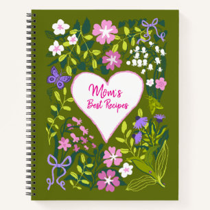 Love you mum botanical cute recipe book