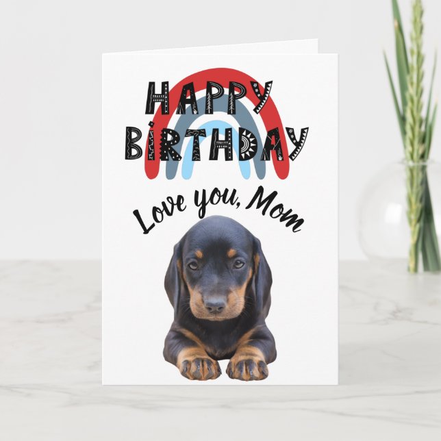 Love you Mum Custom birthday card from your dog  (Front)
