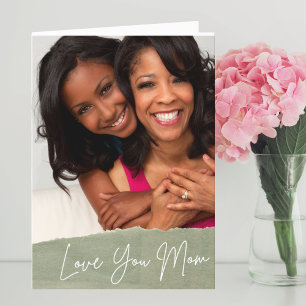 Love You Mum Custom Photo Mother's Day Holiday Card