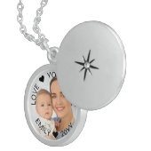 Love You Mum Custom Year Personalised Photo Locket Necklace (Front Right)