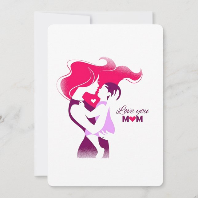 Love You Mum - Cute & Heartfelt Mother's Day Desig Invitation (Front)