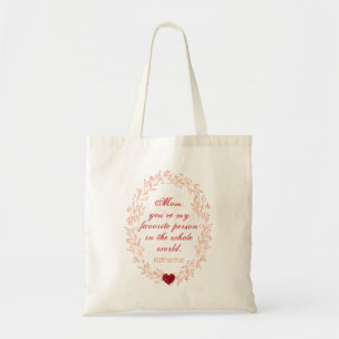 Love You Mum Cute Retro Vintage Mothers Day Tote Bag