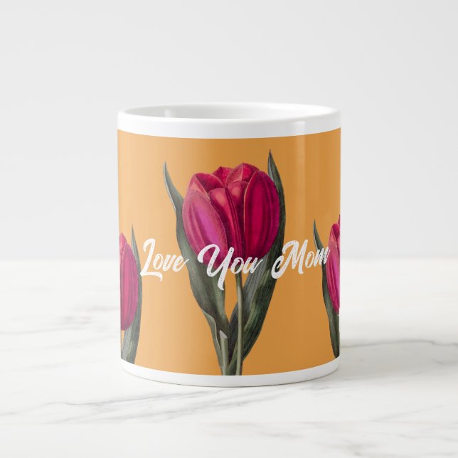 Love you Mum Designed Gift Large Coffee Mug (Front)