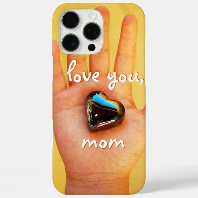 Love You Mum Glass Heart in Child Hand Photography Case-Mate iPhone Case (Back)