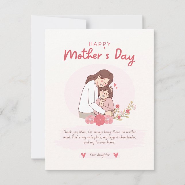 Love you mum Greeting Card | Mother's Day Card (Front)