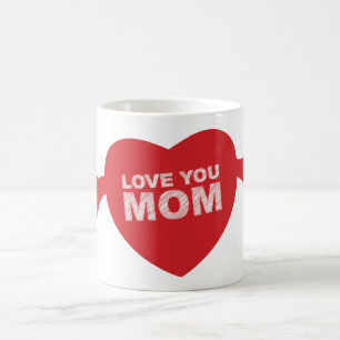 Love you Mum Heart Coffee Mug
