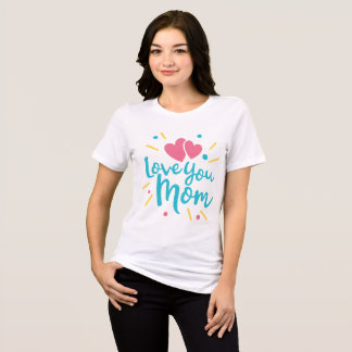 Love You Mum - Heartfelt Typography Design T-Shirt Tri-Blend Shirt