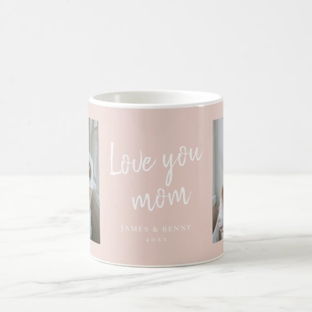 Love you mum modern Mother's Day  Coffee Mug (Center)