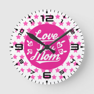 Love You Mum Mother's Day-11096 Round Clock