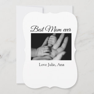 love you mum mothers day add photo name simple card