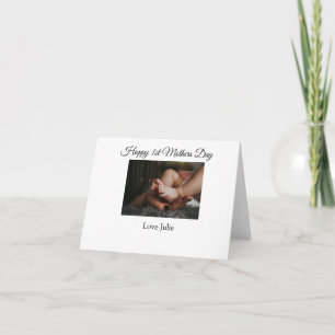 love you mum mothers day add photo name simple card
