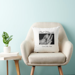 love you mum mothers day add photo name simple cushion