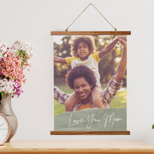 Love You Mum Mother's Day Custom Photo Hanging Tapestry