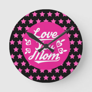 Love You Mum Mother's Day Design-11996 Round Clock