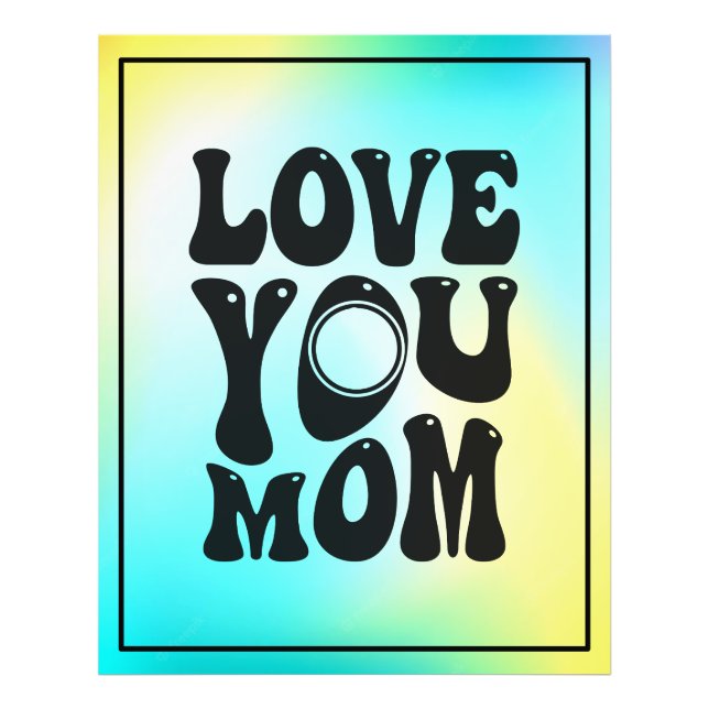 Love You Mum Mother's Day Design-51727 Photo Print (Front)