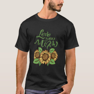 Love You Mum Mother's Day Leopard Sunflowers For M T-Shirt