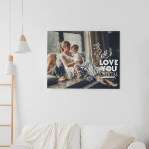 Love You Mum   Mother's Day Photo Canvas