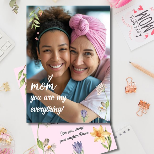 Love you mum Mother's Day Photo Card (Love you mom Mother's Day Photo Card)