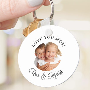 Love You Mum Mother's Day Photo  Key Ring