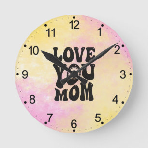 Love You Mum - Mother's Day Round Clock