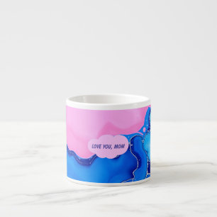 Love You Mum Pastel Fluid Art Design  Espresso Cup