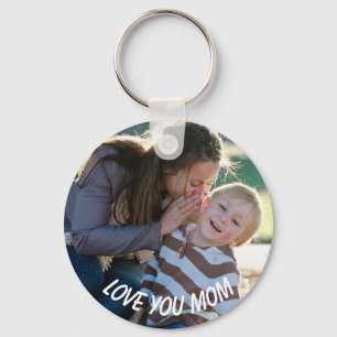 Love you Mum, Personalised Photo Key Chain