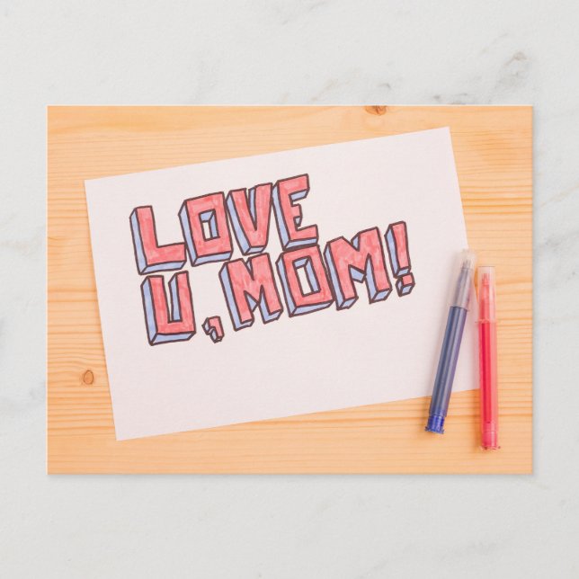 Love you, Mum Postcard (Front)