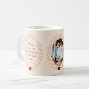 Love You Mum Quote Stylish Retro Photo Mothers Day Coffee Mug