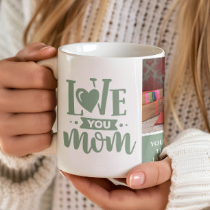 Love You Mum Sage Green Mother's Day Gift Coffee Mug