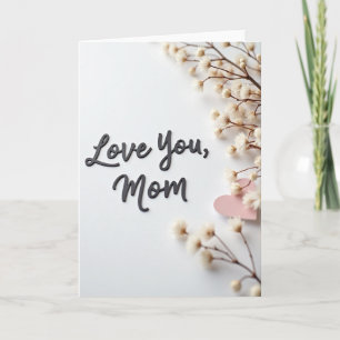 Love You Mum Script Shadow Card