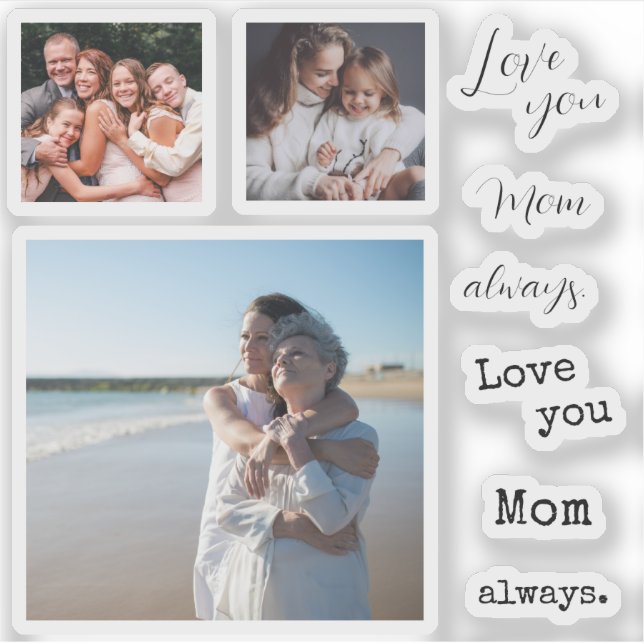 Love you Mum sentimental photo (Front)