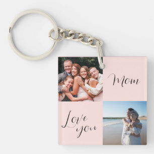 "Love you Mum" sentimental photo gift for mothers Key Ring