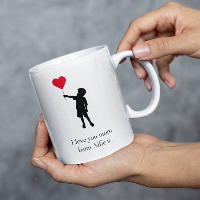 Love you mum simple minimal personalised  coffee mug (Creator Uploaded)