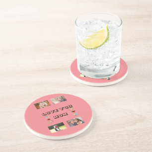 Love You, Mum Snazzy Pakenham Font 4 photos Coaster