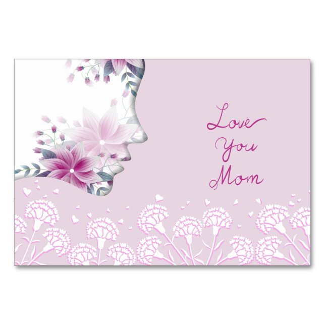 Love You Mum Table Number (Front)