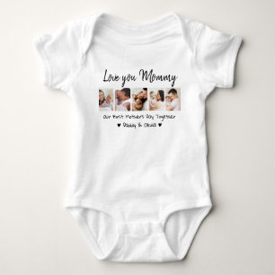 Love You Mummy 5 Photo Collage First Mother’s Day Baby Bodysuit