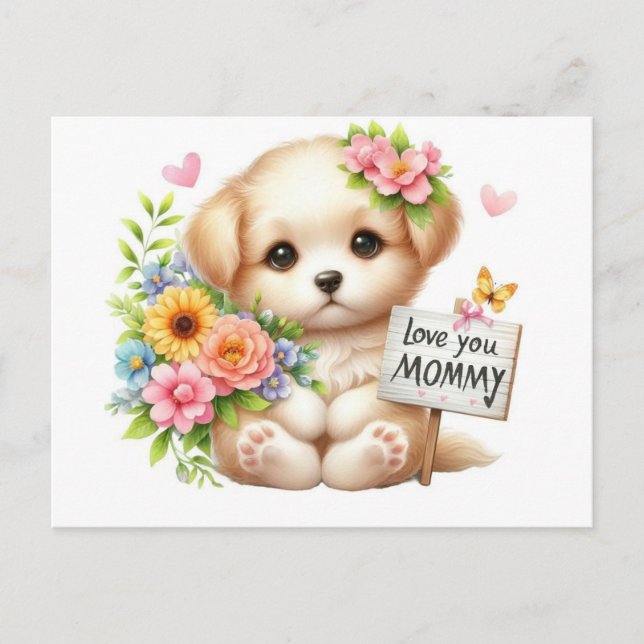 *"Love You Mummy – A Heartfelt Tribute"*   Holiday Postcard (Front)