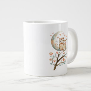 Love You Mummy Cute Owl And Baby Love Large Coffee Mug