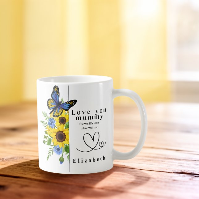 Love You Mummy Personalised Floral Mug (Creator Uploaded)