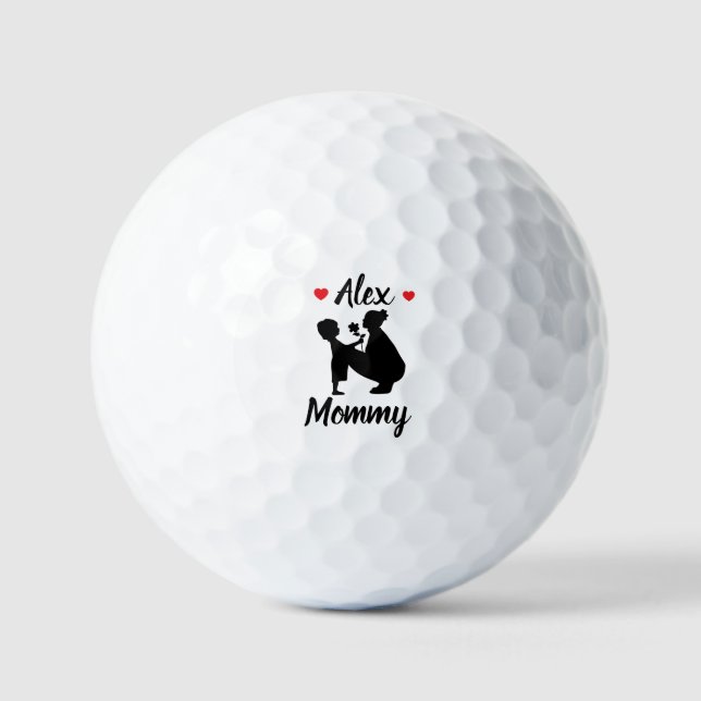 love you Mummy personalised script Golf Balls (Front)
