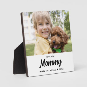Love You Mummy Photo Family Modern Keepsake Plaque