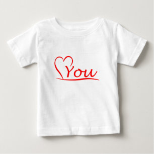 Love You, My heart is always open to you Baby T-Shirt
