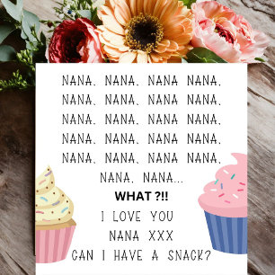 love you nana grandma mothers day cupcakes holiday card